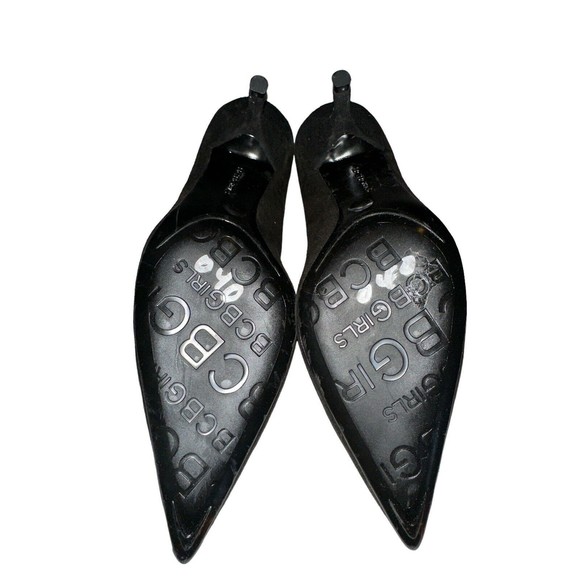 BCBG Girls Heels Black Suede Pointed Toe Size 8 1/2 B - Picture 5 of 5